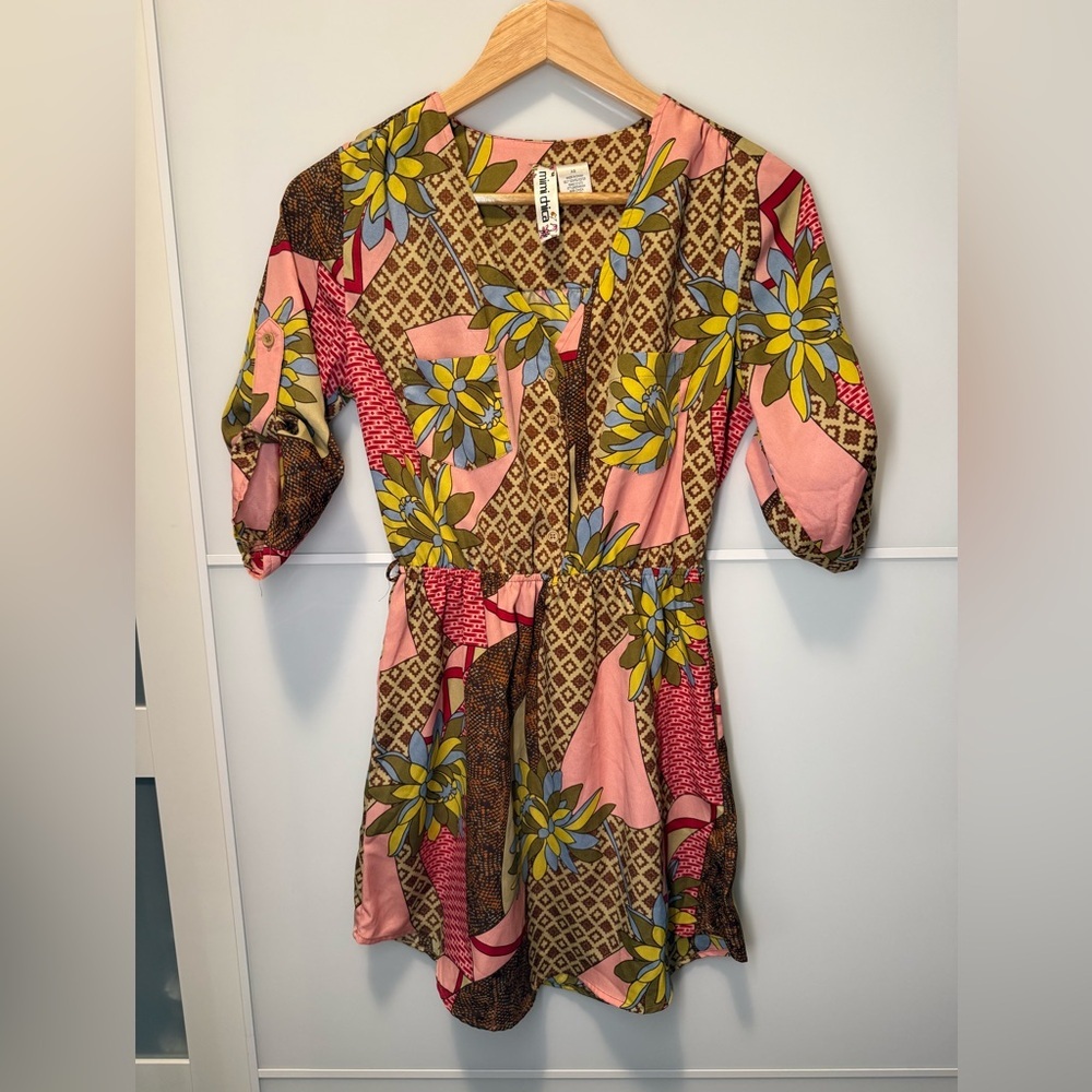 Mimi Chica Geometric Patterned Dress
